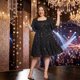 thumbnail image 3 of Vestidos de verano para mujer de talla grande Agnes Orinda con escote cuadrado en capas metálicas doradas, manga corta con volantes, vestido de fiesta brillante 1X negro, 3 of 7