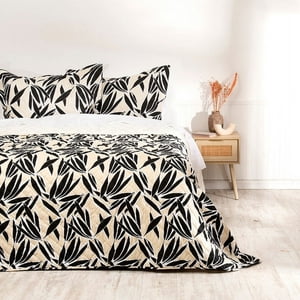 Mashini - Quilt Estampado Sherpa King Leaves