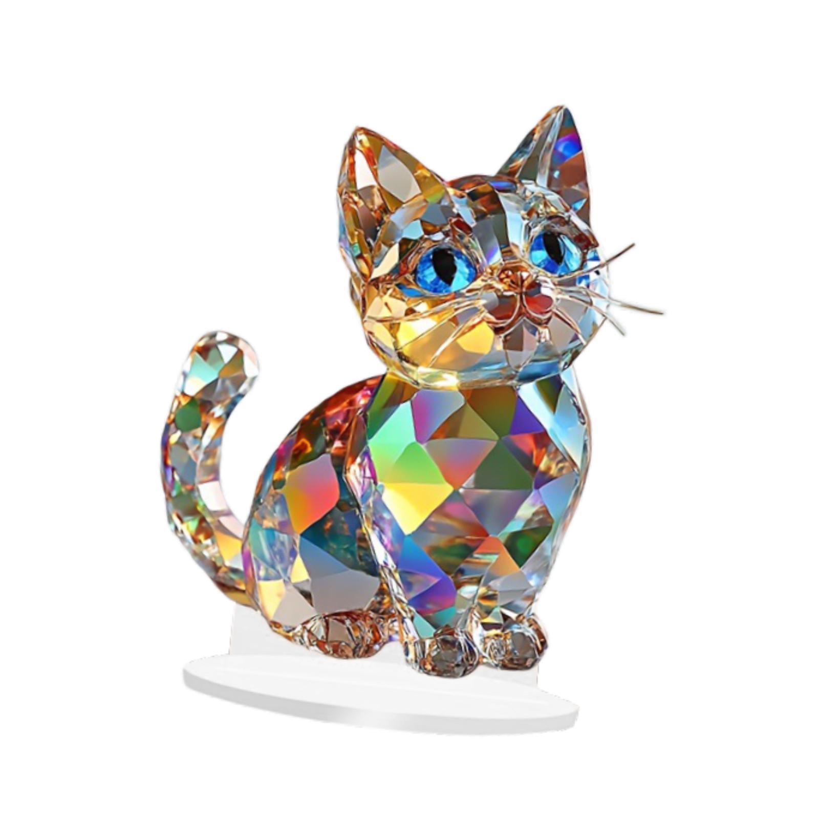 Bothyi - Estatua De Gato En Miniatura, Bonita Y Moderna Escultura Coleccionable Para Mesa De Fiesta En Casa.