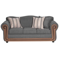 Colbox - Sofá Silverado 3 Cuerpos Tela Gris Medio