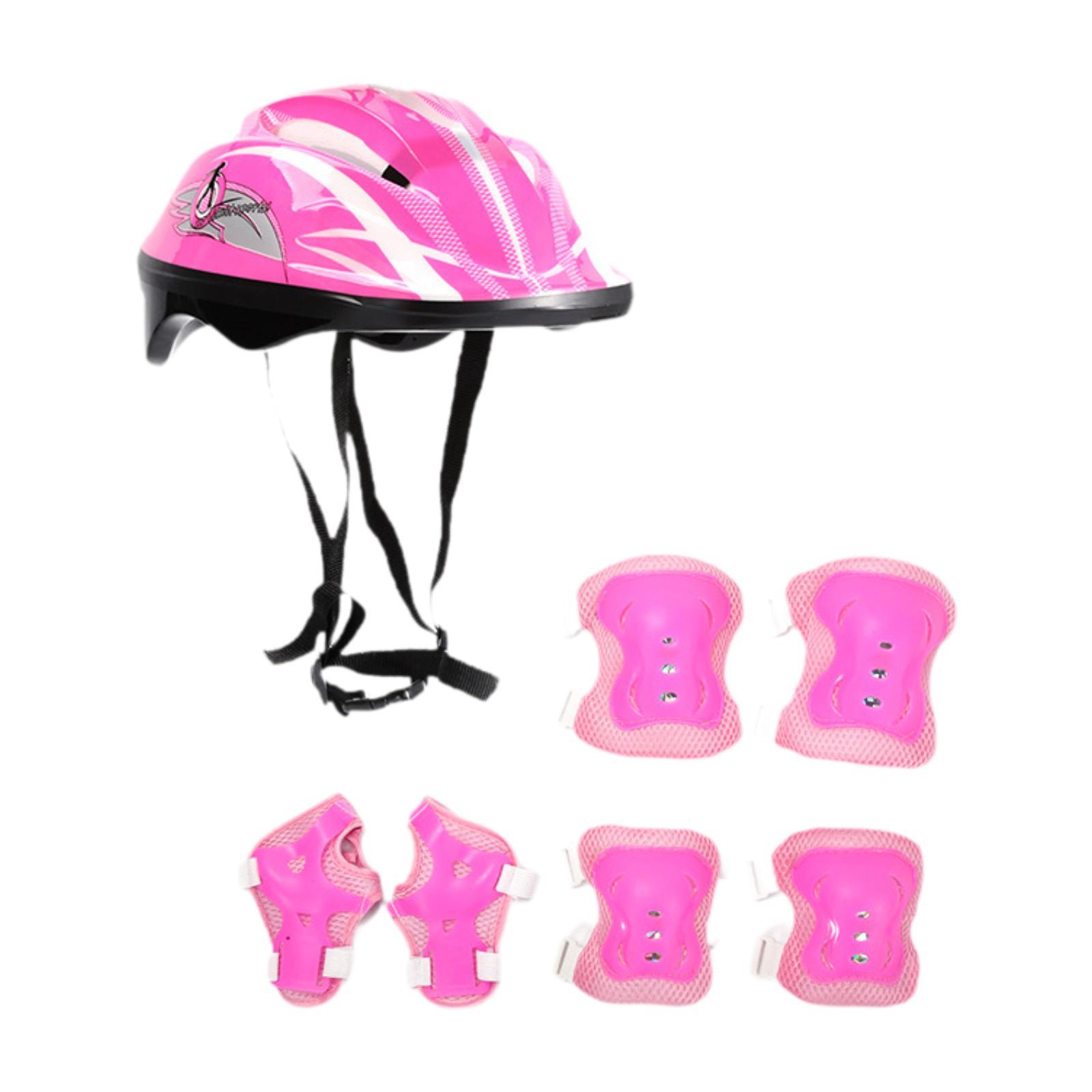 Ioensy - Casco De Bicicleta Para Niños Casco De Monopatín Portátil Para Andar En Monopatín Deportes Al Aire Libre Rosa