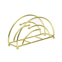 Bothyi - Servilletero De Papel De Mesa De Metal Organización Del Soporte Para El Hogar Dorado