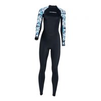 Ioensy - Traje De Neopreno Para Mujer, Traje Húmedo De Manga Larga De Secado Rápido Para Surf, Deportes Acuáticos, Buceo L Negro