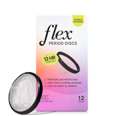 Disco Menstrual Flex, Disco Menstrual Desechable, 12 Unidades