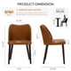 thumbnail image 2 of Sillas de comedor COLAMY, juego de 4 unidades, modernas, de piel sintética, color marrón claro, 2 of 4