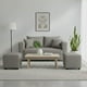 thumbnail image 1 of Living Aurelia 2 Cuerpos + 2 Pouf Tela GRIS, 1 of 2