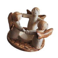 Magideal - Candelabro De Resina Con Forma De Ángel De Dibujos Animados, Soporte Decorativo Para Velas De Té, Adorno De Escritorio Para Estantería De Habitación.