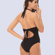 thumbnail image 2 of Traje De Baño Negro Halter Control De Abdomen Chamela M, 2 of 9