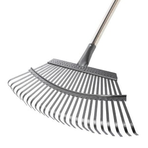 Rastrillo Para Hojas De Jardín Yocada De 19.3 Pulgadas De Ancho, Resistente Y Ajustable