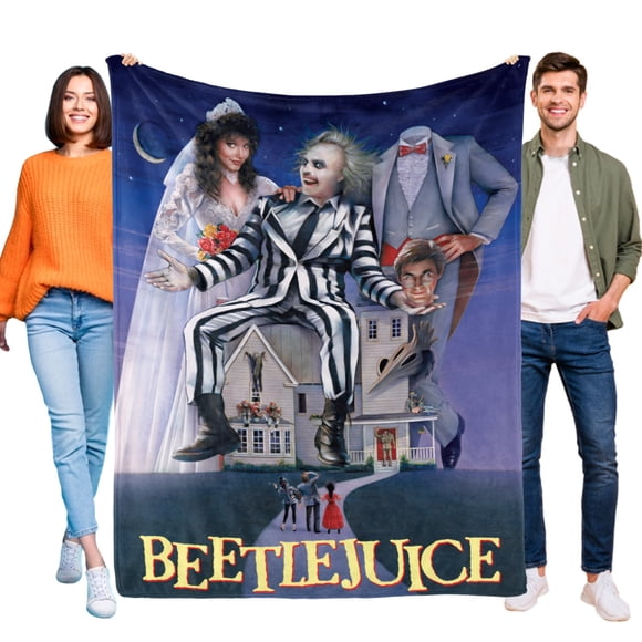 Beetlejuice anti-pilling, suave, ligera, esponjosa y acogedora de lujo para hogar y cocina – Perfecta para niños y adultos,130X150cm