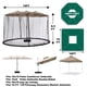 thumbnail image 4 of Mosquitera OBMESHOW 305 x 305 cm para sombrilla de patio, 4 of 7
