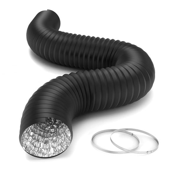 Ductos flexibles iPower de aluminio de 6 pulgadas y 8 pies con 2 abrazaderas