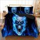 thumbnail image 1 of Gothic Skull Halloween Style Quilt Duvet Cover Set Home Textiles Double3-Piece Bedding Set, 1 of 5