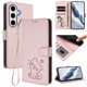 thumbnail image 2 of Samsung Galaxy S24 FE Funda Billetera con Estampado de Gato, Rosa, 2 of 6