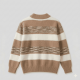 thumbnail image 3 of Sueter Ni o Invierno Tejido Rayado Cuello Alto Moda Infantil, 3 of 3