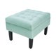 thumbnail image 4 of Set Poufs Wood 2 Cuerpos Felpa Verde Agua, 4 of 6