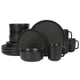 thumbnail image 1 of Juego de vajilla Gibson Home Zuma Matte Black 16 piezas para 4, 1 of 7