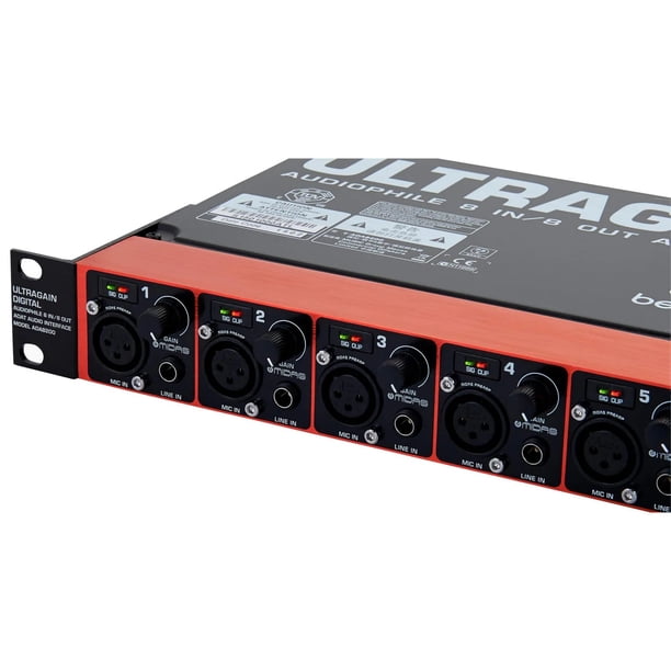 Preamplificador Microfonos Behringer Ultragain Digital ADA8200 | Lider