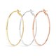 thumbnail image 1 of Pendientes de aro Cocadant 60 mm – Juego en oro, plata y oro rosado, 1 of 9