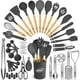 thumbnail image 1 of Juego de utensilios de cocina Kaluns, 50 piezas de silicona con mangos de madera, 1 of 9