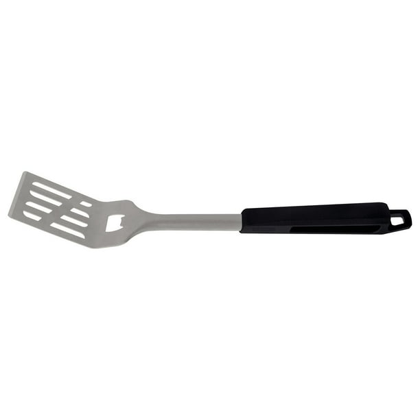 Espátula Tramontina Churrasco Black con Lámina en Acero Inoxidable y Mango de Polipropileno Negro con Destapador de Botellas