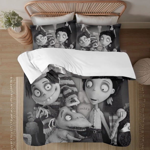 Frankenweenie 3-Piece Bedding Set For Kids Boys Girls Adult Cartoon Warm Cute Fashion Holiday Present Gift Bed Sheets