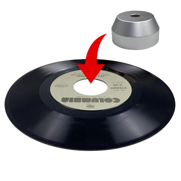 Adaptador para Tocadiscos sdroceRyaM 45 RPM Aluminio 7"