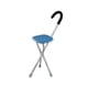 thumbnail image 1 of Asiento De Bastón Plegable Manija Cómoda Silla De Muletas Antideslizante De 34 Pulgadas De Alto Cuadrado Azul, 1 of 5