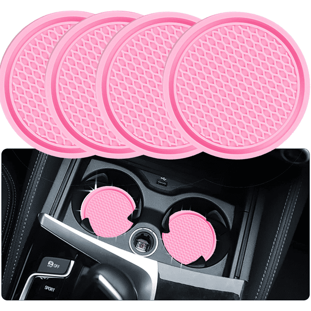 Upgrade Your Car Interior with 4pcs ZukMi Silicone Car Cup Coasters - Anti-Slip Drink Holders for Universal Fit