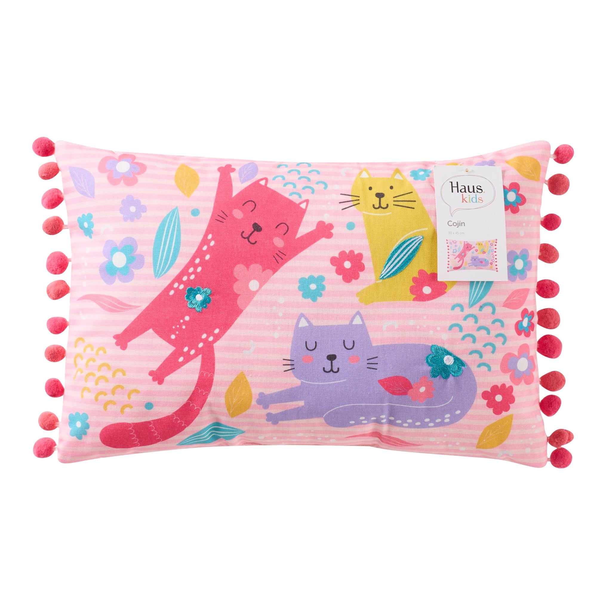 Haus Kids - Cojín 40X40 Cm Estampado Gatos 65% Poliéster