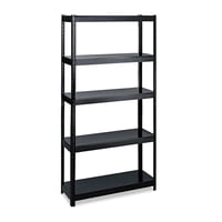 Metalbrein - Estante Metálico 180X90X40 Negro Bandeja Metálica - 5 Niveles