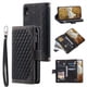thumbnail image 1 of Premium Leather Flip Phone Case with Zipper Wallet for iPhone 14, 13, 12, 11 Pro Max, X, XS, XR, 8, 7, Plus SE 2020, 2022, 1 of 3