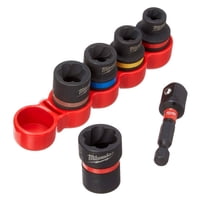 Extractor De Pernos De Impacto + Dado De 1/4 - 1/2 Milwaukee