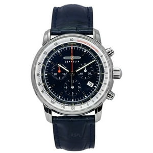 Zeppelin - Reloj Cronógrafo Quartz Para Hombre Lz 14 Marine Correa De Cuero Dial Azul 88883