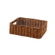 thumbnail image 4 of Cesta de almacenamiento organizador de exhibición, cesta de picnic, plato rectangular para servir alimentos, bandeja para servir cosméticos, café, art marrón oscuro M, 4 of 5