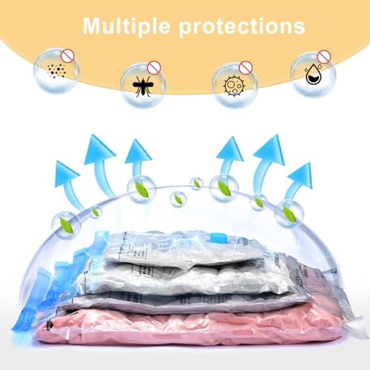 Bolsas Al Vacío Upgogo 16 Pack Con Bomba Eléctrica Portátil