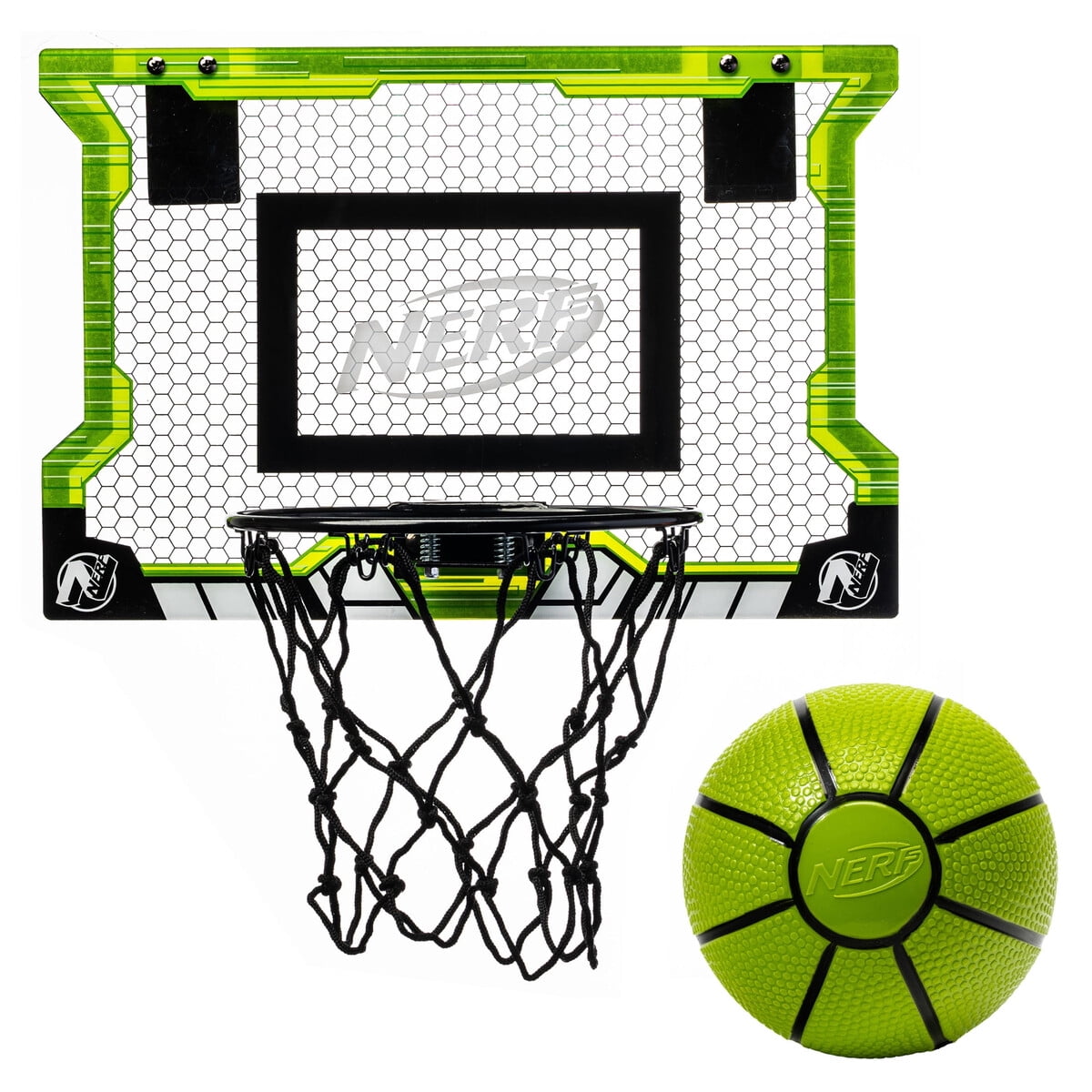 Franklin Sports - Aro De Basquetbol Nerf Pro Hoop Verde Lima Con Pelota Mini