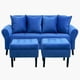 thumbnail image 1 of Sofa Lua 3c + 2 Pouf Felpa 20 Azul Rey, 1 of 4