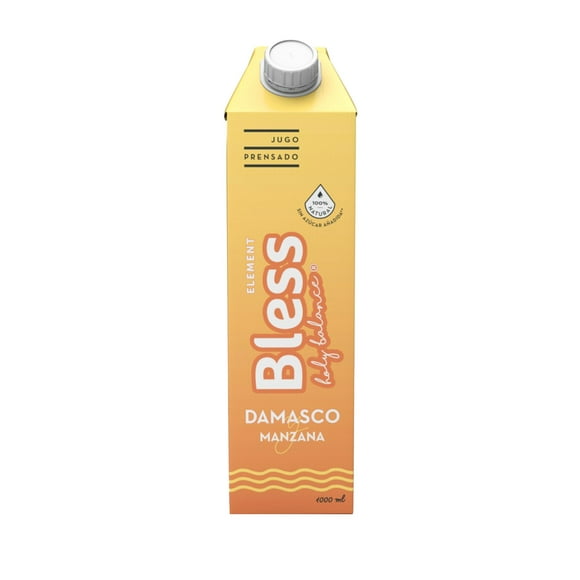 Jugo Element Bless Damasco Manzana Caja, 1 L