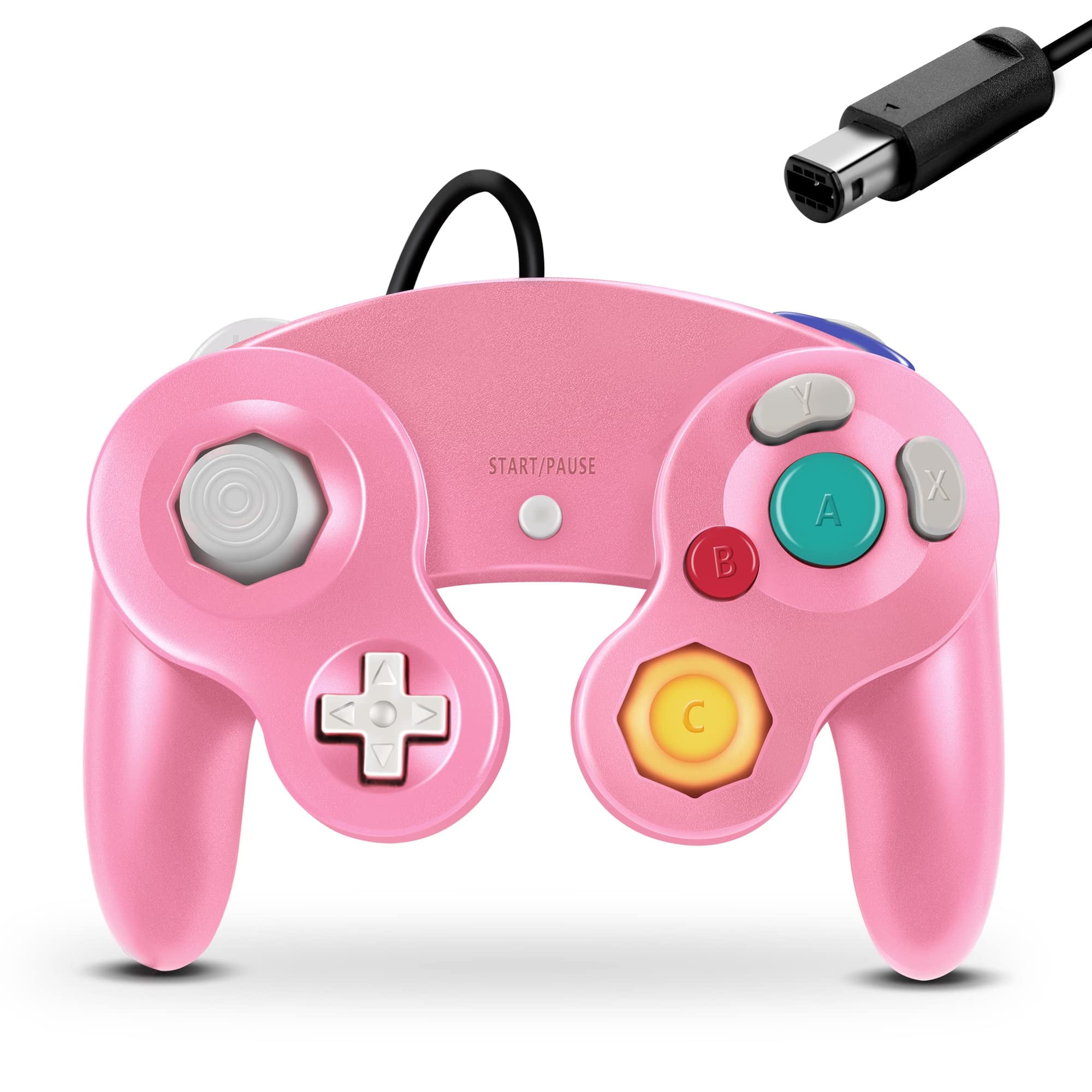 Controlador Clásico Cableado Aaronmei Gamecube Rosa