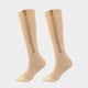 thumbnail image 2 of Calcetines de compresión de cremallera Open Toe Beige rodilla alta calcetines, diseñado para la circulación, venas varicosas, hinchazón, insuficiencia venosa, recuperación postoperatoria, L, 2 of 3