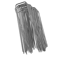 Magideal - De 50 Grapas De Material Acero Para Jardín, Estacas Para Jardín Con Clavija En U, Grapas Para Paisaje, Clavos Para Tierra, Clavijas Para Jardín En Apariencia 25X4X200Mm