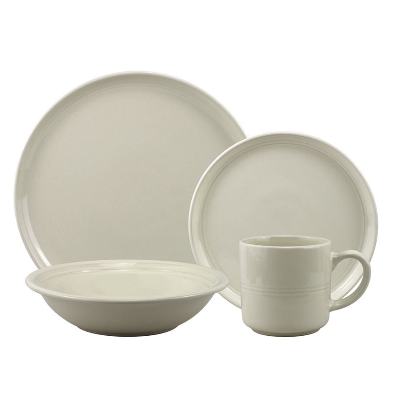 Mainstays - Juego De Loza 16 Piezas Ivory