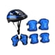 thumbnail image 4 of 7 piezas/juego de casco de bicicleta para niños, casco de patinaje sobre ruedas, rodilleras, coderas y muñequeras, casco de patineta para adolescentes Azul, 4 of 5