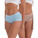 thumbnail image 1 of INSPIRE CHIC Ropa interior de mujer de cintura media de modal de talla grande, bragas de algodón de cobertura total, paquete de 2, L 1 Azul Claro 1 Caqui, 1 of 4