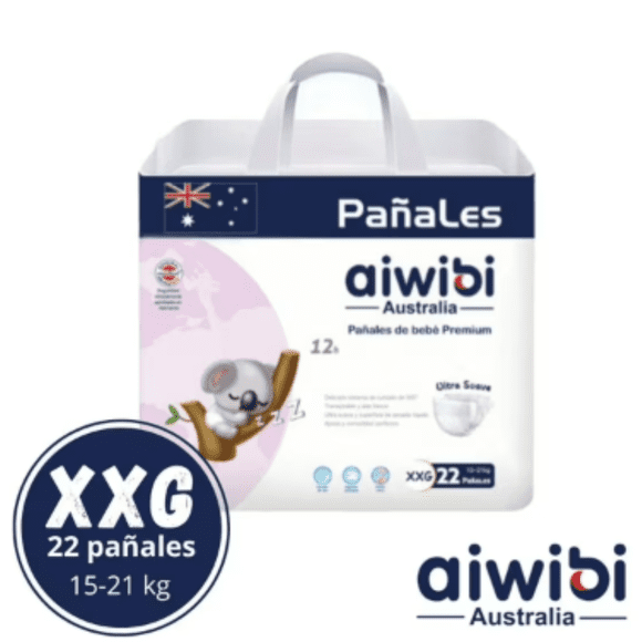 Pack x2 Pañales Aiwibi Ultra Suave XXG 44 pañales