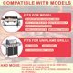 thumbnail image 3 of Juego de 8 quemadores de 43 cm para parrilla DcYourHome, acero inoxidable, 3 of 8