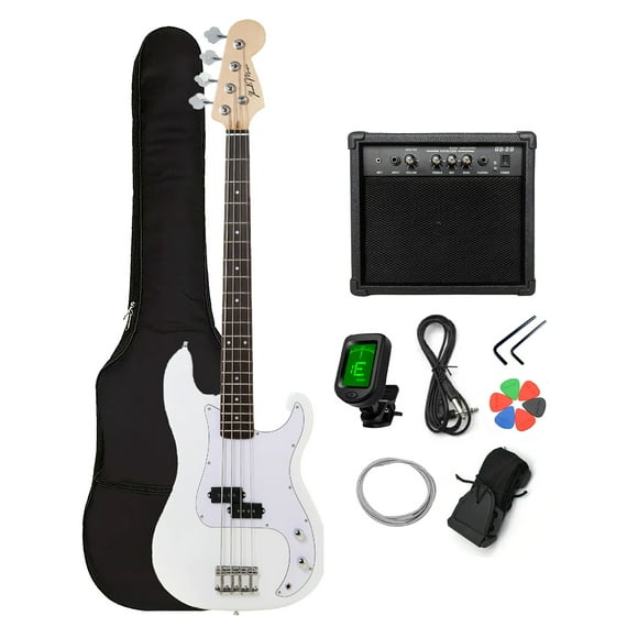 Bajo Eléctrico Ibrah 4 Cuerdas + Amplificador 20W + Acces