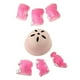 thumbnail image 1 of Juego de rodilleras y coderas para casco para niños, conjunto de equipo de protección, rodilleras para monopatín, patinaje sobre ruedas, deportes rosa, 1 of 5