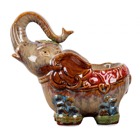 Estatua De Elefante De Cerámica, Cuenco De Almacenamiento De Llaves, Decoración De Mesa Para Dormitorio